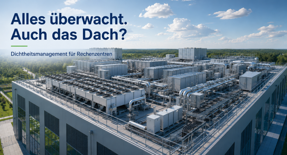 Das Rechenzentrum kann fast alles überwachen. Aber weiß es, ob sein Dach noch dicht ist?